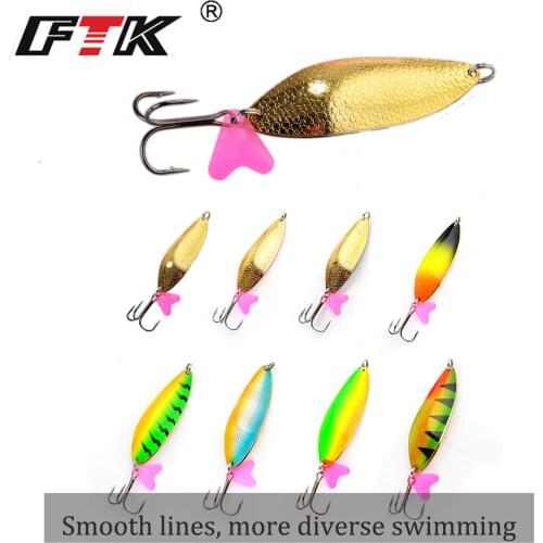 Spoon Fishing Lure 1PC Metal Hard Lure Spinner Bait With Sharp Hooks Bass Wobblers Spinner Spoon Bait For Fishing Accessories