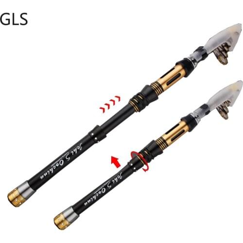 Super hard Spinning Fishing Rods 1.5-3.0M Mini Telescopic Fishing Rod Carbon Fiber Hand Pole for Carp Fishing pole