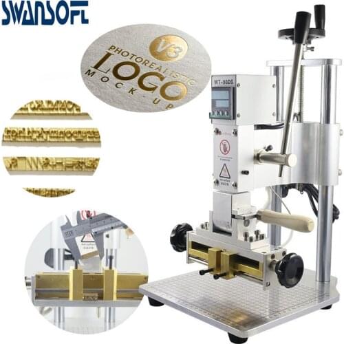 SWANSOFT Digital Hot Foil Stamping Machine Leather Pvc Card Paper Stamping Brass Brand Iron Letter Stamp Supply
