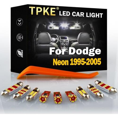 TPKE Canbus White Auto Lamps LED Interior Light Kit For Dodge Neon 1995-2005 Map Dome Trunk Door Lamp Car Lighting Accessories