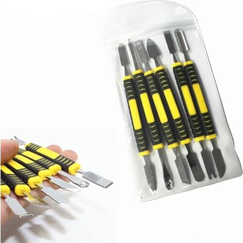 6Pcs Universal Dual Head Metal Spudger Mobile Phone Repairing Pry Opening Tool for iPhone Laptop Tablet Wholesale Free Shipping