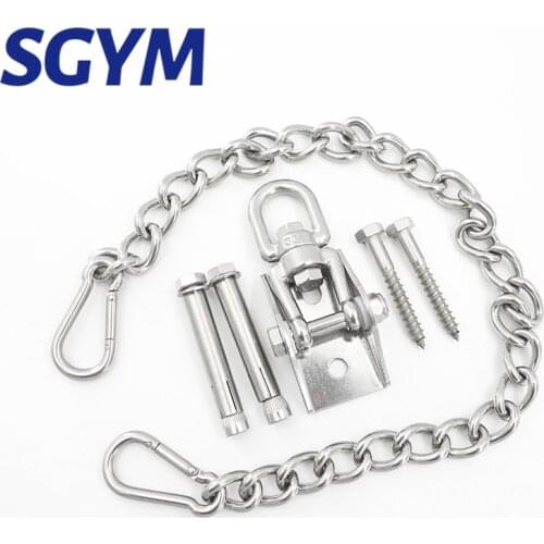 Hammock Hanger Chain Carabiners Kit Hooks Concrete Wooden Swing Hangers Sets for Yoga Hammock Chair Sandbag 360° Swivel