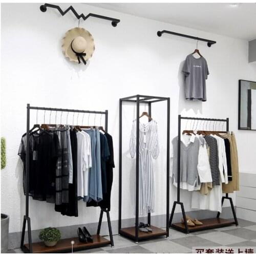 Clothing store display rack floor-style simple modern combination decoration hanger clothes men and women to install shelves