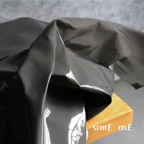 Mirror PU Patent Leather Dark Gray Waterproof DIY Patches Cosplay Decor Props Bags Coat Dress Fashion Designer Leather Fabric