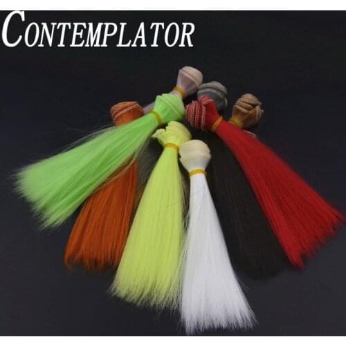 CONTEMPLATOR 10optional Colors Straight Thin Fiber Streamers Salmon Fly Tying Materials Sabiki Rig Lures Synthetic Fibers