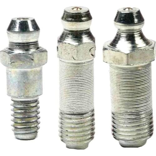 10) M6x1 M8x1 M10x1 1/8" BSP NPT Iron Grease Zerk Nipple Nipple Fitting For Grease Gun Machine