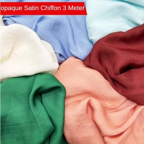 120D Opaque Chiffon Satin Fabric By The 3 Meters for Dress Skirt Clothing Sewing Summer Soft Drape Textile Brocade Plain White