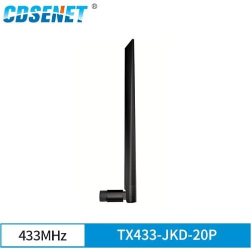 2pc/lot High Gain Antenna 433MHz SMA-J 4.0dBi Omidirectional Straight Rubber Antenna CDSENET TX433-JKD-20P