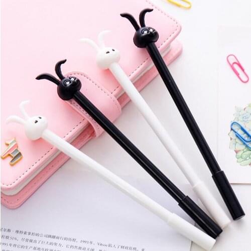 2 pcs/lot Long Ears Rabbit Love Couple Friend Gel Pen Promotional Gift Stationery School & Office Supply
