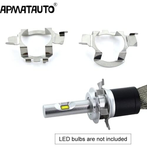 2Pcs/Lot H7 LED Car Headlight Bulb Base Holder Adapter Socket For Mercedes-Benz BMW Audi Auto Headlamp Mount Stand For Nissan