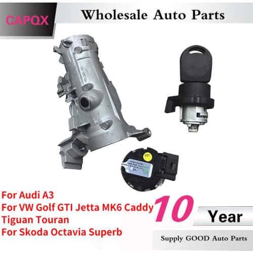 CAPQX 3pcs/Set Ignition Starter Switch For Audi A3 For VW Golf GTI Jetta MK6 Caddy Tiguan Touran For Skoda Octavia Superb Seat