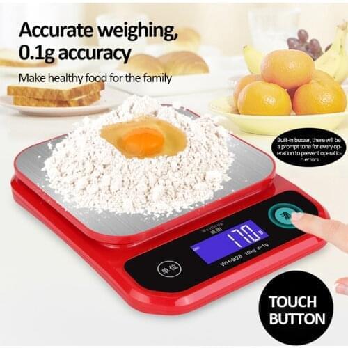 Digital Kitchen Scale LCD Display 10kg/1g, 5kg/0.1g Precise Stainless Steel Food Scale for Cooking Baking weighing Scales