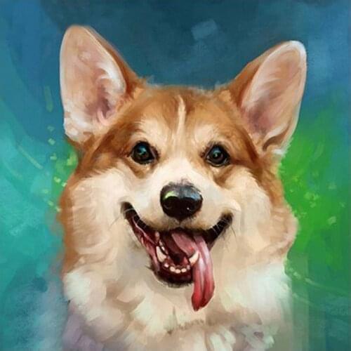 Corgi Diamond Painting Oil Animal Round Full Drill Cartoon Nouveaute DIY Mosaic Embroidery 5D Cross Stitch Home Decor Gifts