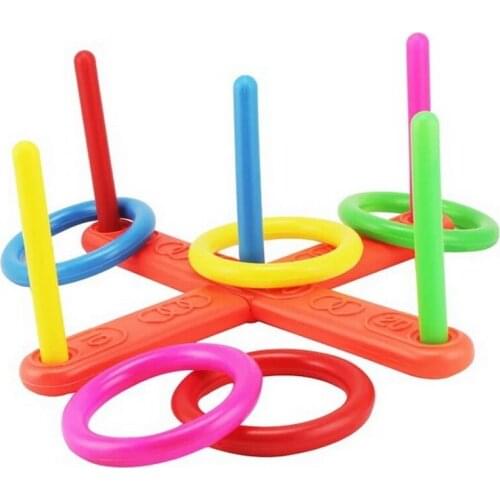 DHL 50set NEW Hoop Ring Toss Plastic Ring Toss Garden Game Pool Toy Outdoor Fun Set for Children