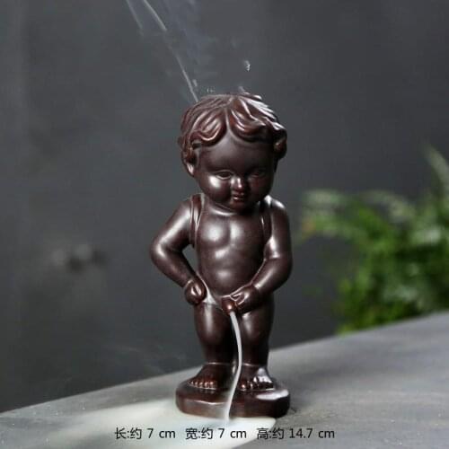 Incense Cones Backflow Incense Burners Home Decor Ceramic Boy Waterfall Decorative Incense Holder Aroma Censer TeaPet