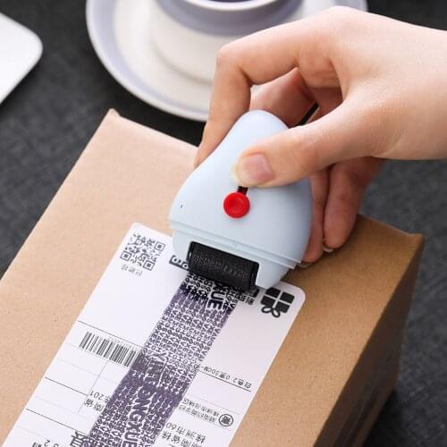 Mini Security Stamp Roller Privacy Seal Roller Type Cover Eliminator Seal Self-Inking Identity Theft Protection Roller Stamp