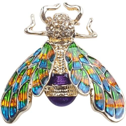 Fashionable Bumble Bee Crystal Brooch Pin Costume Badge Party Jewelry Gift Colorful bees
