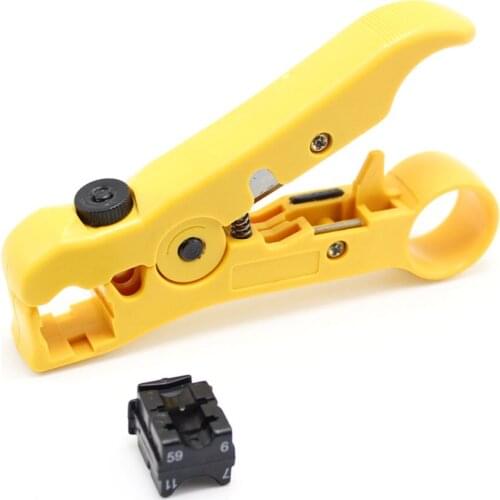 MT-505 Automatic Wire Stripper Multifunction Rotary Coax Coaxial Cable Stripping Pliers Cutter Tool High ImpactStrippingCrimping