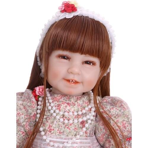 NPK Cute Long Hair Princess-Replaceable Doll Soft Silicone Doll Manager Recommended Product