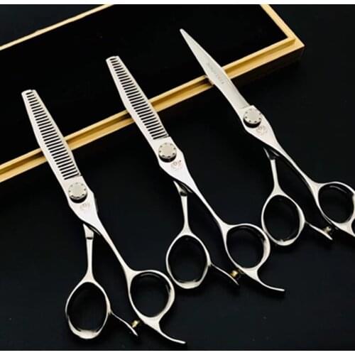 6 Professional Hair Salon Structure Scissors Set Cutting Barber Haircut Thinning Shear Scissors Hairdressing Hair Tools Scissors