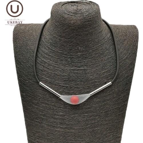 UKEBAY New Pearl Choker Necklaces For Women Handmade Mesh Jewelry Bohemia Design Necklace Fashion Clothes Chain Wholesale Choker