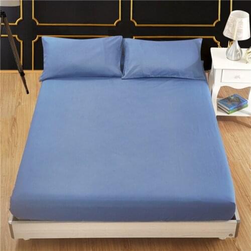 Solid Mattress Protector with Elastic White/black Mattress Cover Pad Baby Bed Fitted Sheet Anti-mite Washable Protector Cover