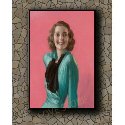 P249 Vintage Beautiful Pin-up Girl Classic Picture 376 Silk Fabric Poster Art Decor Indoor Painting Gift