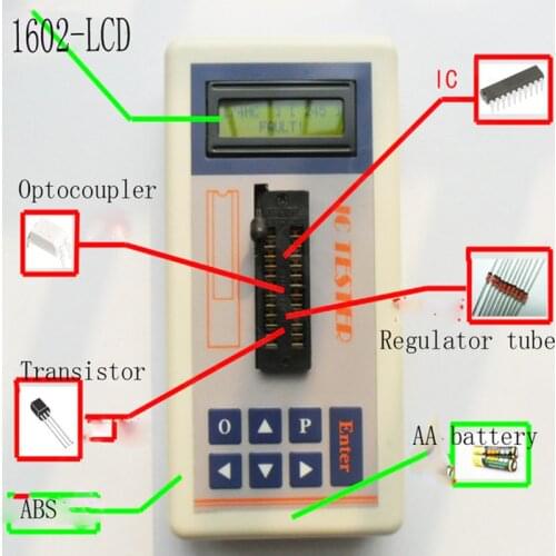 Portable Integrated circuit tester IC tester transistor tester online maintenance Digital LED ic tester