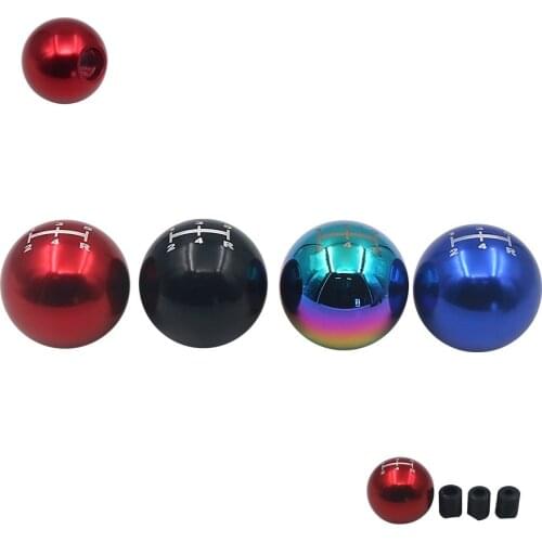 5 Speed Car Red Blue Color Gear Shift Knob Aluminum Lever Shifter Stick Manual Gear Head Lever Headball