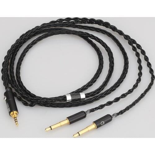 Audiocrast 8 Cores 2.5/3.5mm/4.4mm Balanced Upgrade Cable for Meze 99 Classics T1P T5P t1 d8000 MDR-Z7 D600 D7100 Headphone