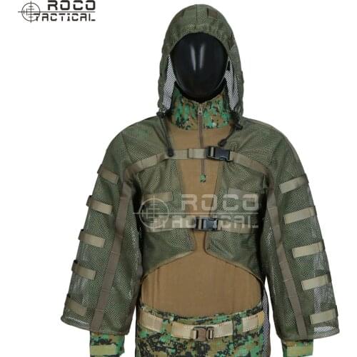 Sniper Tog Ghillie Suit Foundation Hydration Compatible Breathable Sniper Coats Viper Hoods Army Green/Black