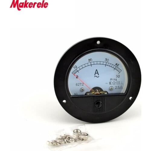 New Arrivals AC 62T2(50) Analog Only Ammeter Panel Current Amper Meter Pointer Diagnostic-tool Amperimetro Ampermeter Tester