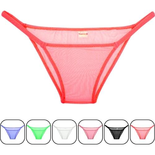 Low Waist Briefs Bikini Person Fashion Mesh Mens 2019 Sexy Underwears Rayon Men Briefs Underpants For Men jockstrap