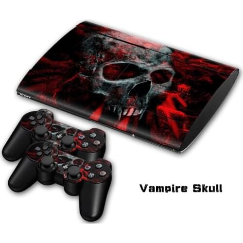 Vinyl Decal Skin Sticker For PS3 Super Slim 4000 Console Skins+2PCS Stickers For PS3 Controller Joystick Gampad Vinyl Skin