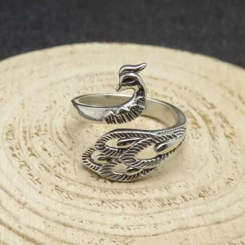 2021 Phoenix Ring Vintage Peacock Ring Adjustable Snake Opening Rings for Women Bride Party Gift Wedding Rings Jewelry