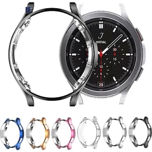 TUP Watch Case Protector For Samsung Galaxy Watch 4 Classic 42mm46mm Transparent Shell Shockproof Plating Bumper frame