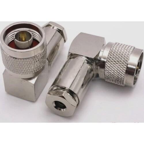 1PC N Male Right Angle 90 Degree Connector Solder Clamp For RG58 RG142 RG400 LMR195 Cable RF Coaxial Adapters