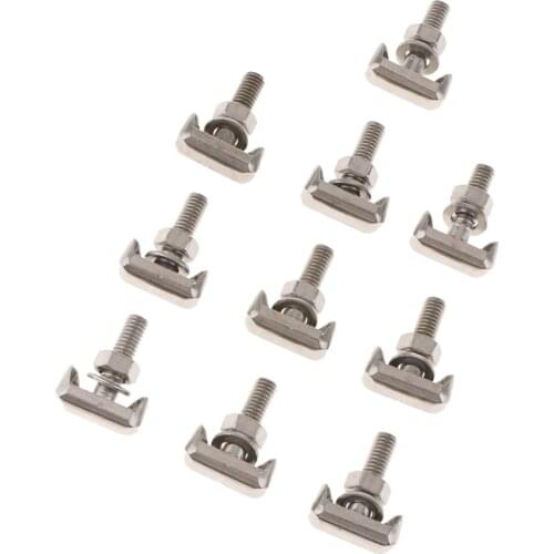 10PCS Battery Connectors Terminal T W/ Washer Lock Nut For Cadillac 2014-07