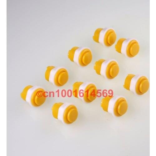 10x 24mm Yellow New Reyann Arcade Push Button For Mame Multicade & Jamma Arcade Game & Arcade Sticks USB Connector Project