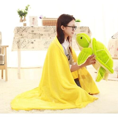 Cartoon Turtle Pillow Cushion Office Waist Pillow Blanket Air-conditioning Quilt Stuffed Animals