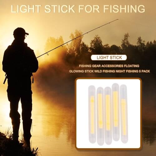 Fishing Float Fluorescent Lightstick Light Night Float Rod Dark Glow Stick Electronic Float LED Electric Float 5pcs