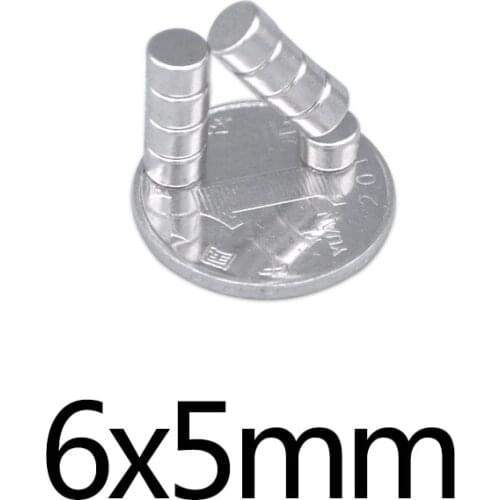 50/100/200pcs 6x5 mm Mini Small circular Magnets 6mmx5mm Fridge N35 Neodymium Magnet Dia 6x5mm Permanent NdFeB Magnets 6*5