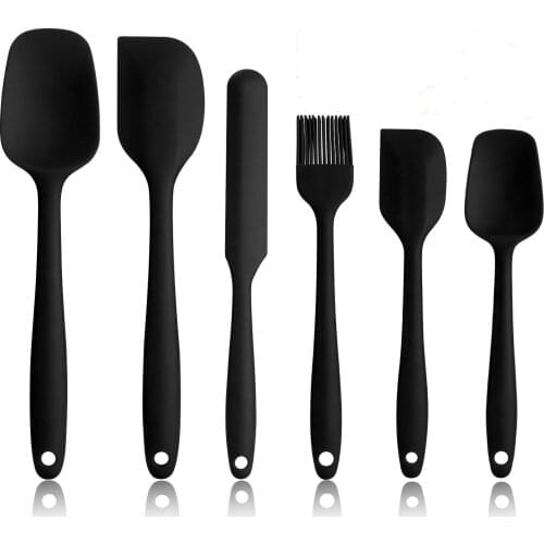 6 Piece Silicone Spatula Set Non-Stick Heat-Resistant Spatulas Turner for Cooking Baking Mixing Baking Tools