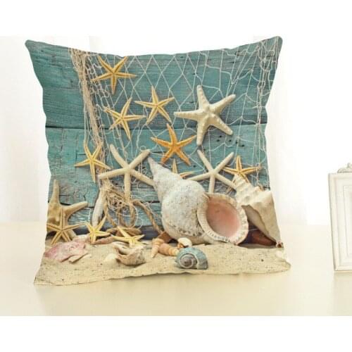 Shell Conch Pillow case Home Decor Cushion Cover 45*45CM Wedding Decoration Throw Pillow