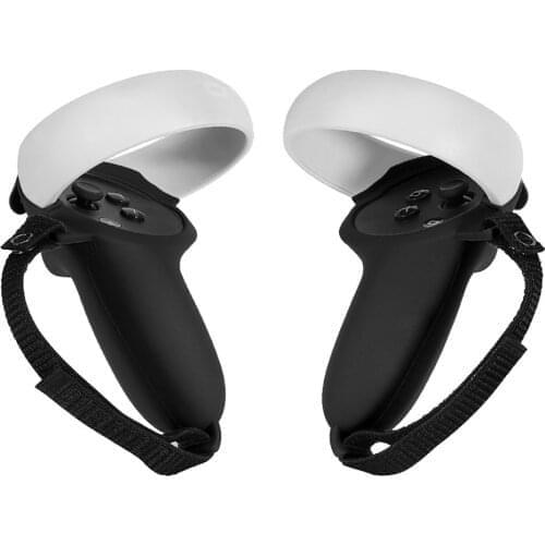 Grip Cover For Oculus Quest 2 Touch Controller Grip Accessories Anti-Throw Handle Protective Cover With Adjustable Hand Strap
