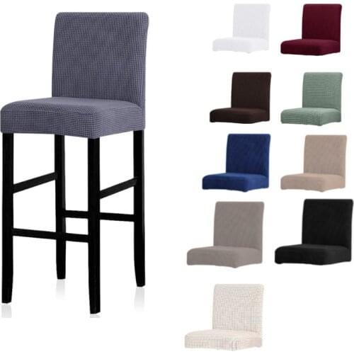 1pc Spandex Polyester Chair Cover Solid Seat Covers for Bar Stool Chairs Slipcover Home Hotel Banquet Dining Chair Decoration