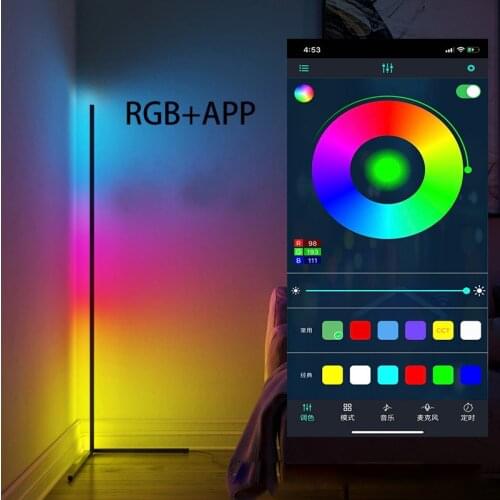Colorful Sunset Projection For Living Room Home Decor Rgb Led Floor Lamp Standing Lights App Control Modern Adjustable Remote