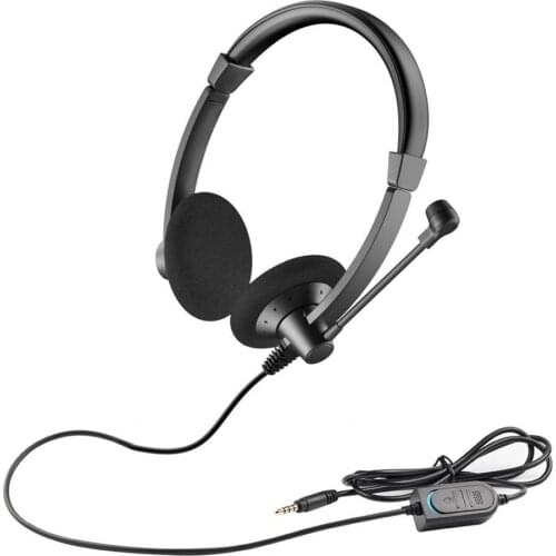 T28 Headset 330 Degree Adjustment Noise-reduction Microphone ABS Wired Call Center Service Headphone for Customer Communication