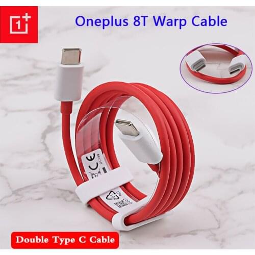 Oneplus 8T Dual Type C 65W Cable 6.5A PD Type-C To USB C Line For 1+ One Plus 8 8T 7 7T Pro 6 5 Nord N10 N100 Wrap Charger Cord