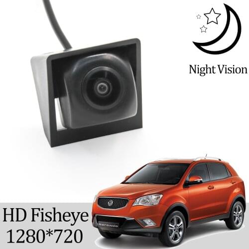 Owtosin HD 1280*720 Fisheye Rear View Camera For SsangYong Korando/New Actyon 2010 2011 2012 2013 2014 2015 Car Parking Monitor